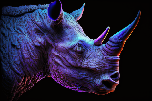 DoodleDoo Creative - Blacklight Rhino 041E