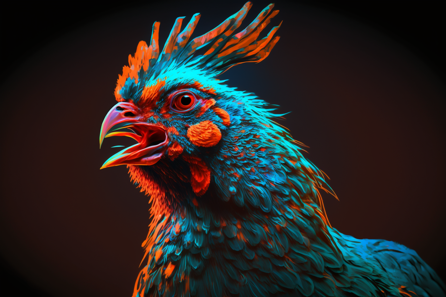 DoodleDoo Creative - DayGlo Cockerel 003